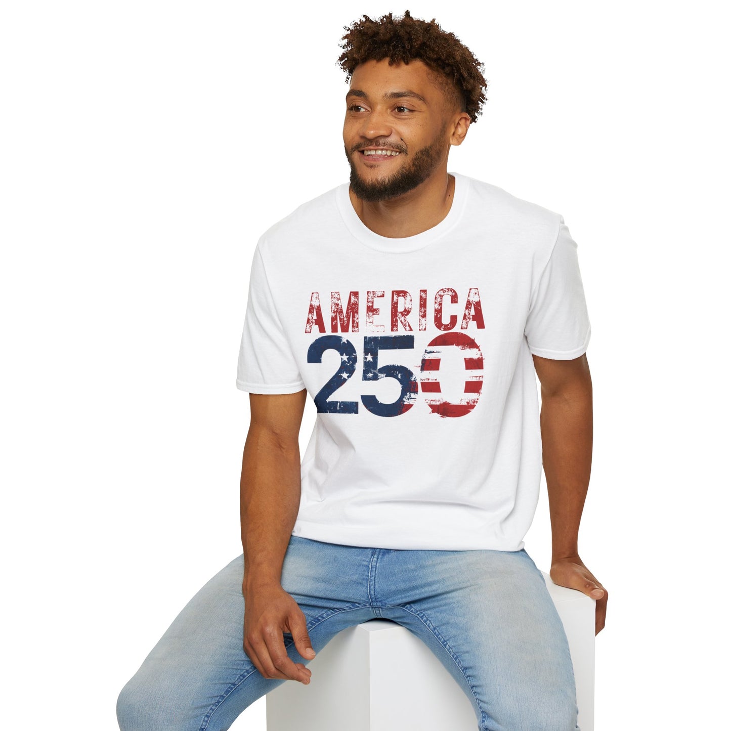 Exclusive America 250 Patriotic T-Shirt — Premium Gildan Softstyle Tee Sizes up to 5XL