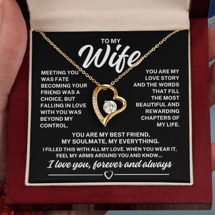 To My Wife "Meeting you was fate..." Forever Love Necklace