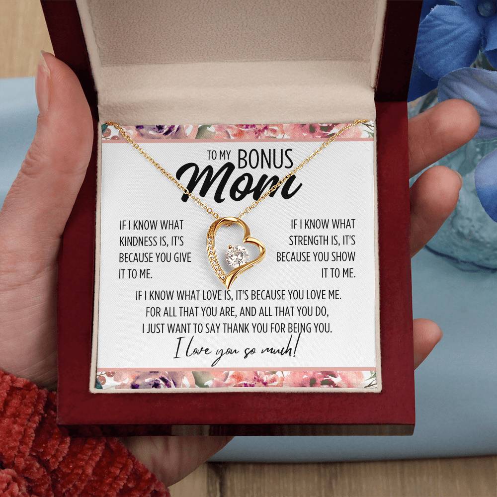 To My Bonus Mom"If I know..." Forever Love Necklace