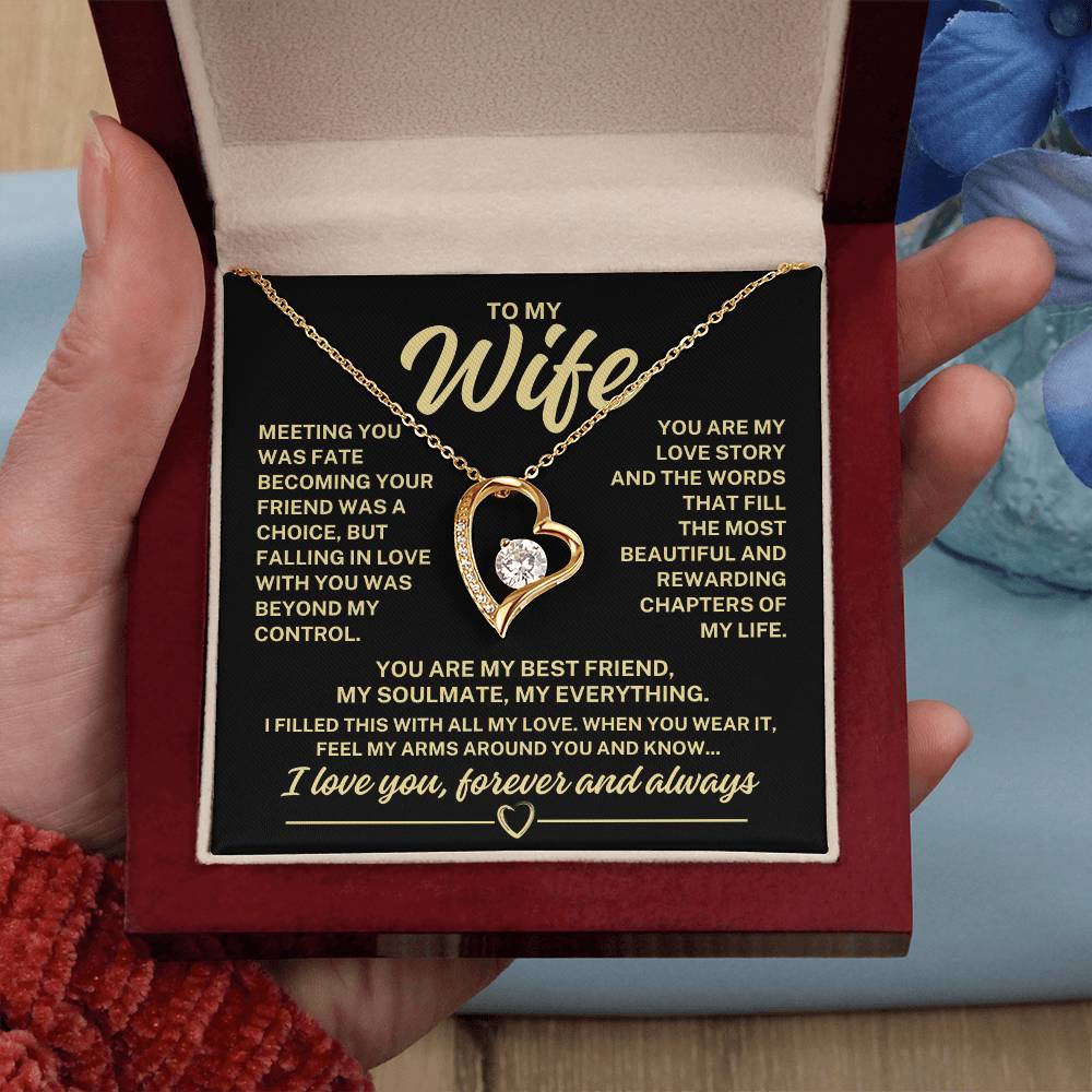 To My Wife "Meeting you was fate..." Forever Love Necklace