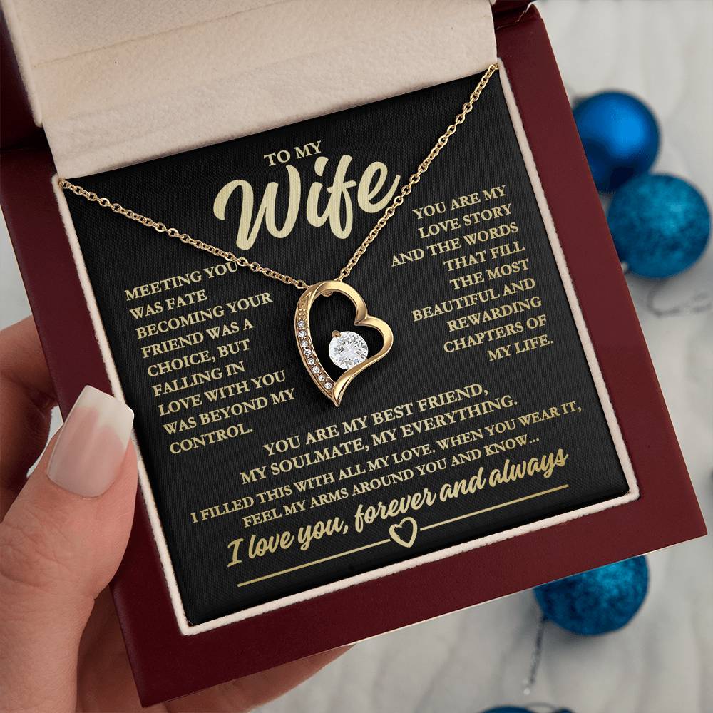 To My Wife "Meeting you was fate..." Forever Love Necklace