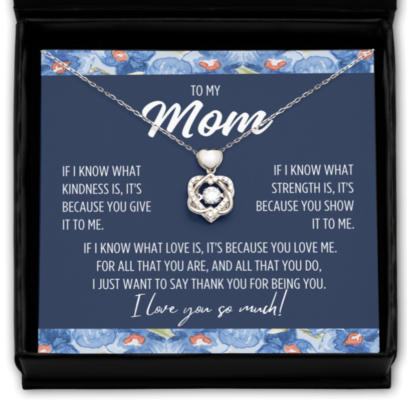 To My Mom "If I know..." Dancing Heart Necklace (Ships Tomorrow From Texas)