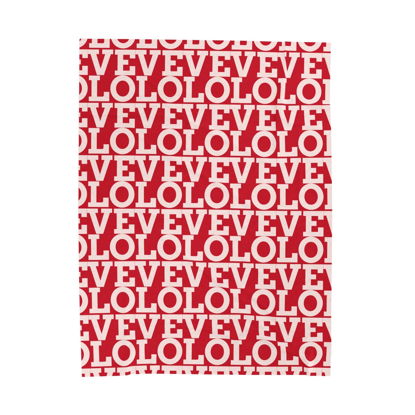 LOVE Velveteen Plush Blanket