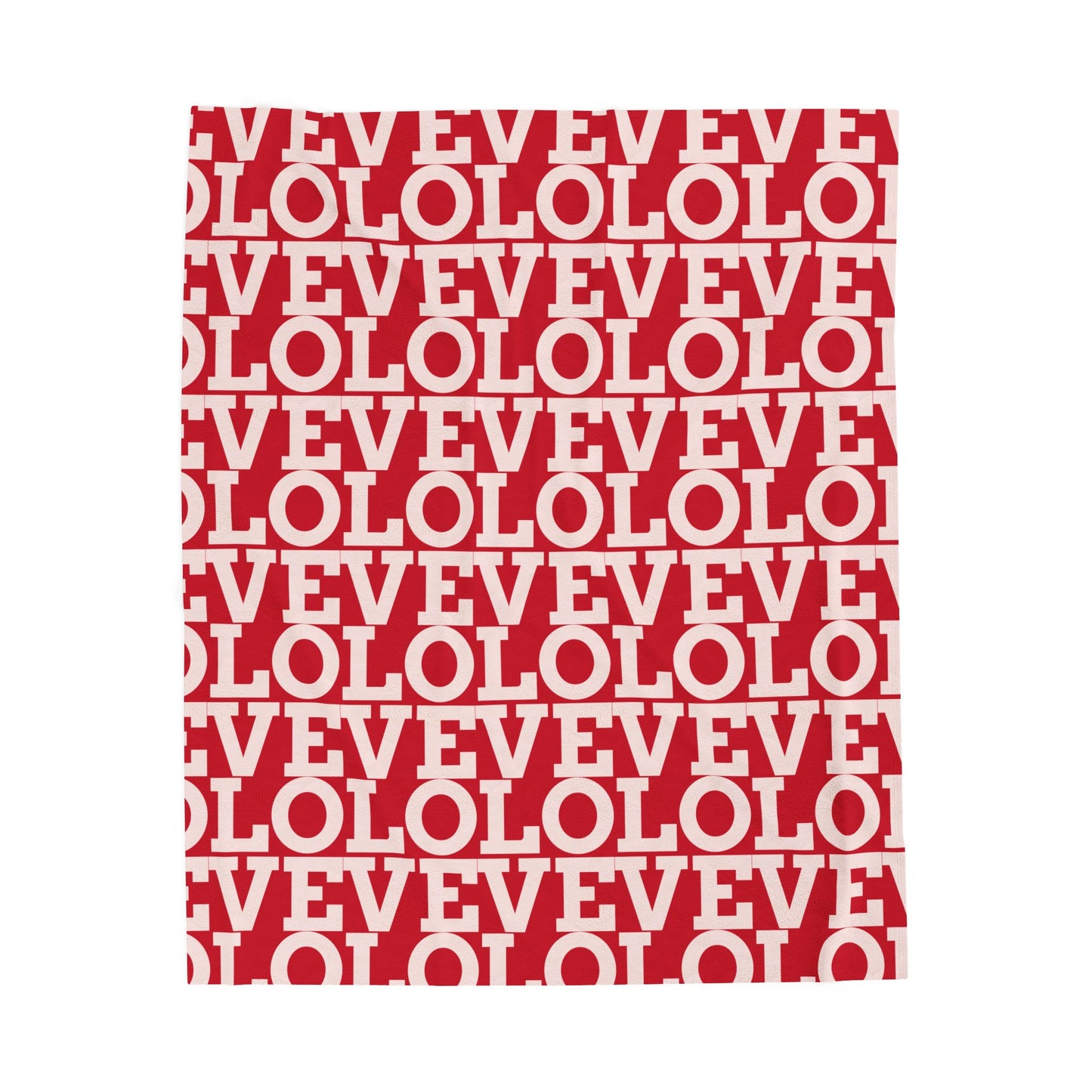 LOVE Velveteen Plush Blanket