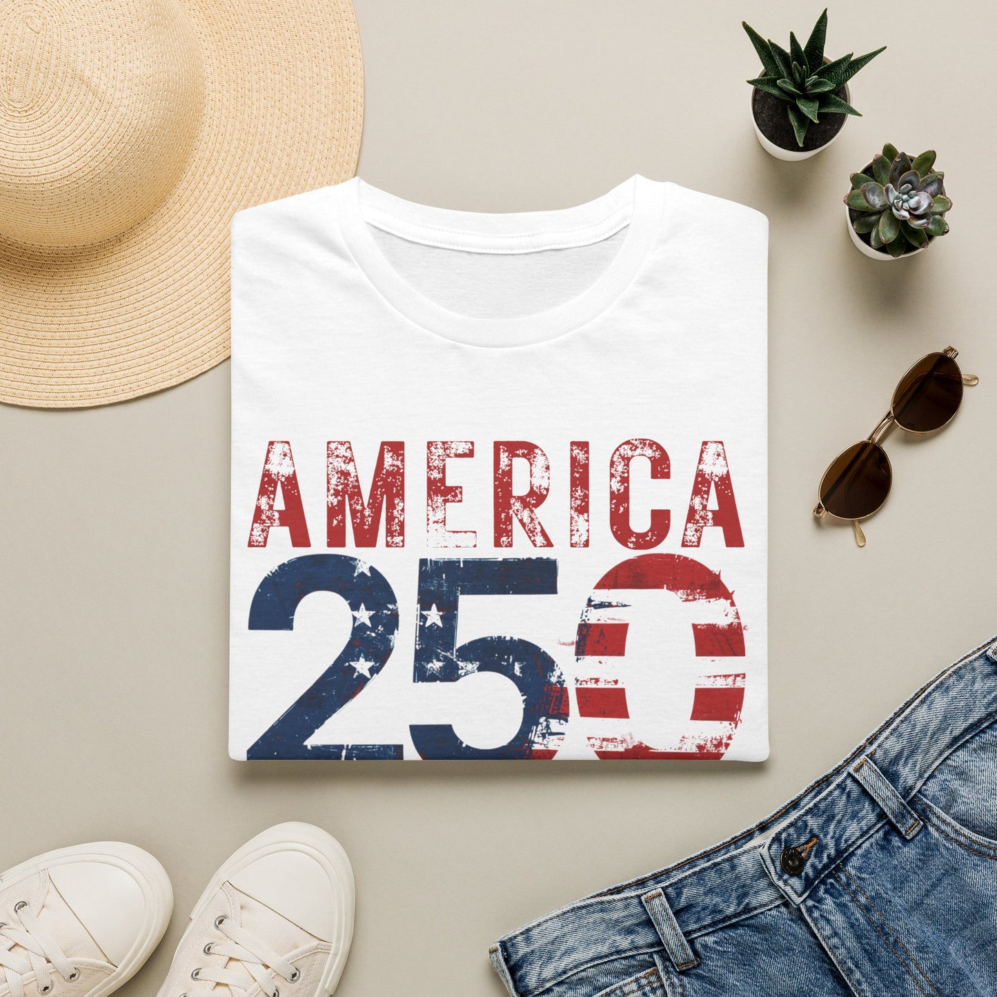 Exclusive America 250 Patriotic T-Shirt — Premium Gildan Softstyle Tee Sizes up to 5XL