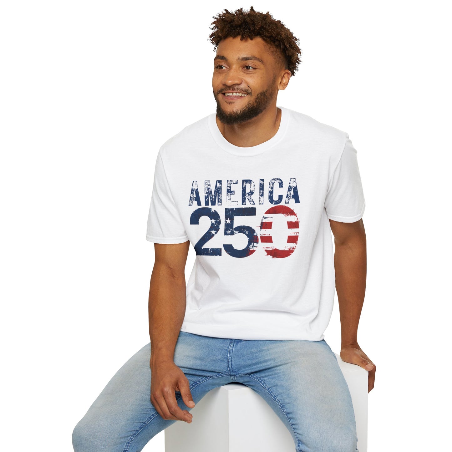 Exclusive America 250 Patriotic T-Shirt — Premium Gildan Softstyle Tee Sizes up to 5XL