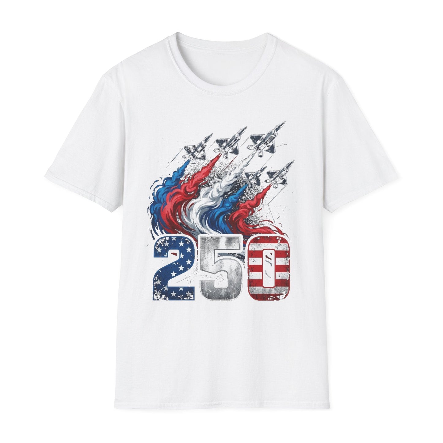 America 250 Years Patriotic T-Shirt — Premium Gildan Softstyle Tee Sizes up to 5XL