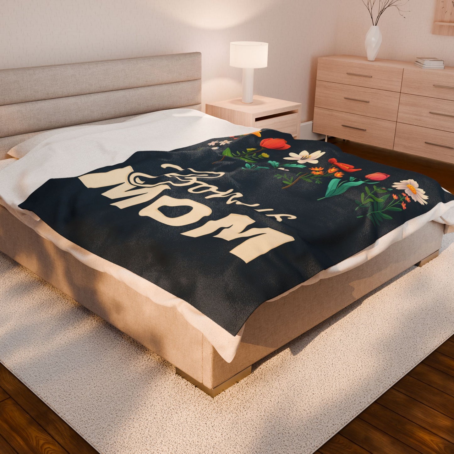 Bonus Mom Velveteen Plush Blanket