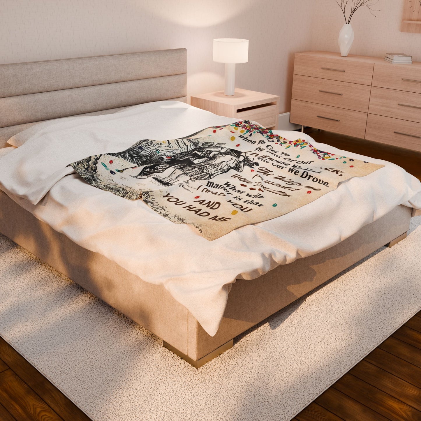 Husband and Wife "I had you and you had me" Velveteen Plush Blanket