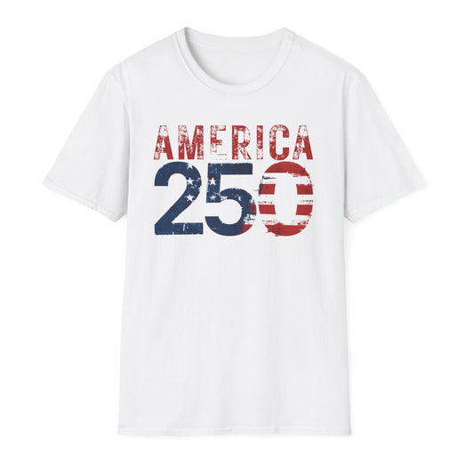 Exclusive America 250 Patriotic T-Shirt — Premium Gildan Softstyle Tee Sizes up to 5XL
