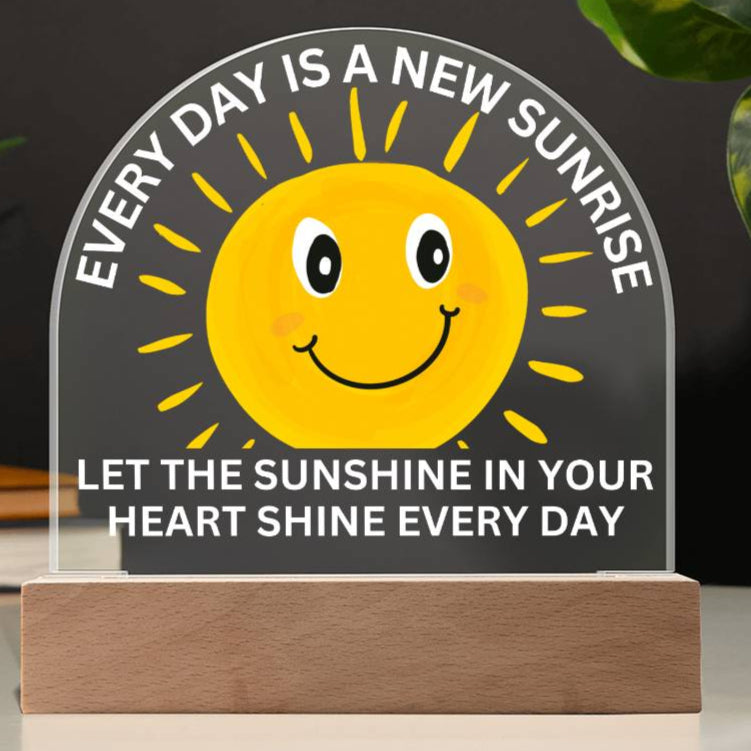 Sponsor-A-Smile & We'll Ship A Smile to Elderly Moms & Dads In Nursing Homes | Lighted Acrylic Plaque Nightlight