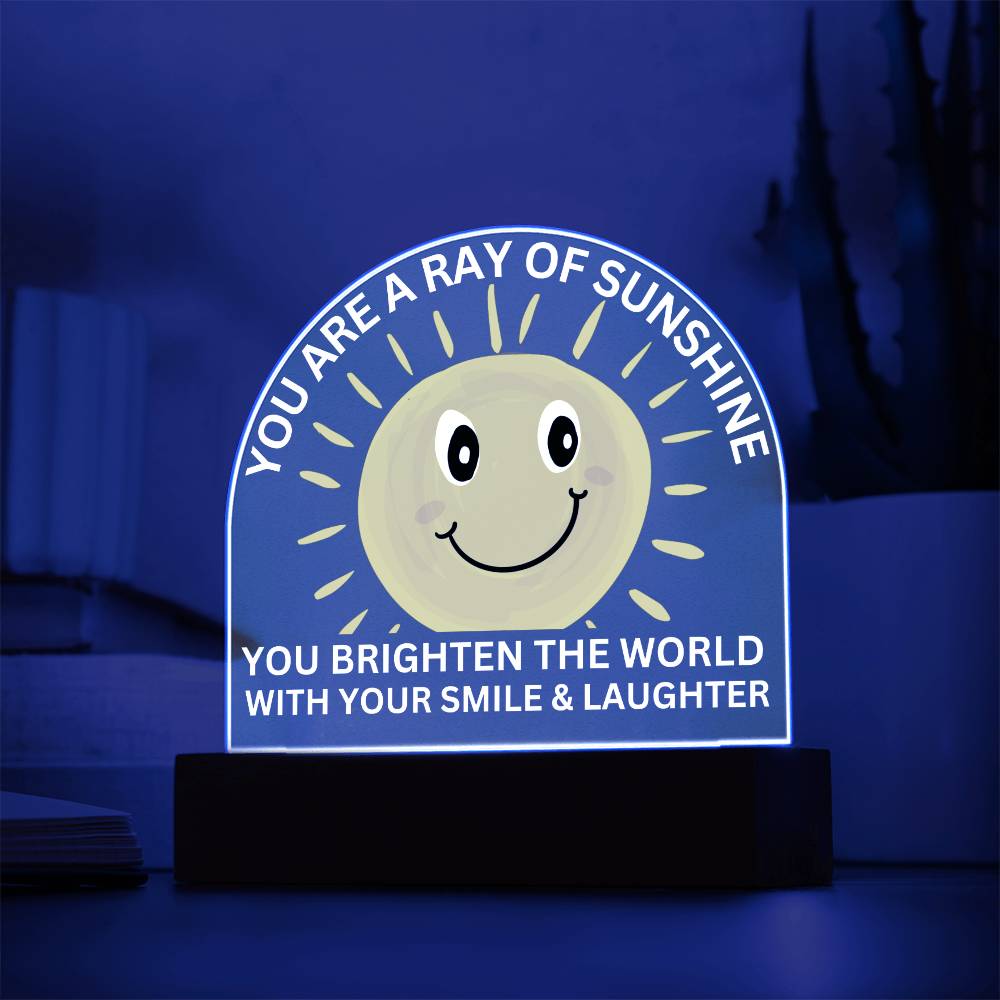 Sponsor-A-Smile Give a Smile and Donate a Smile, Acrylic Plaque with Lighted Base