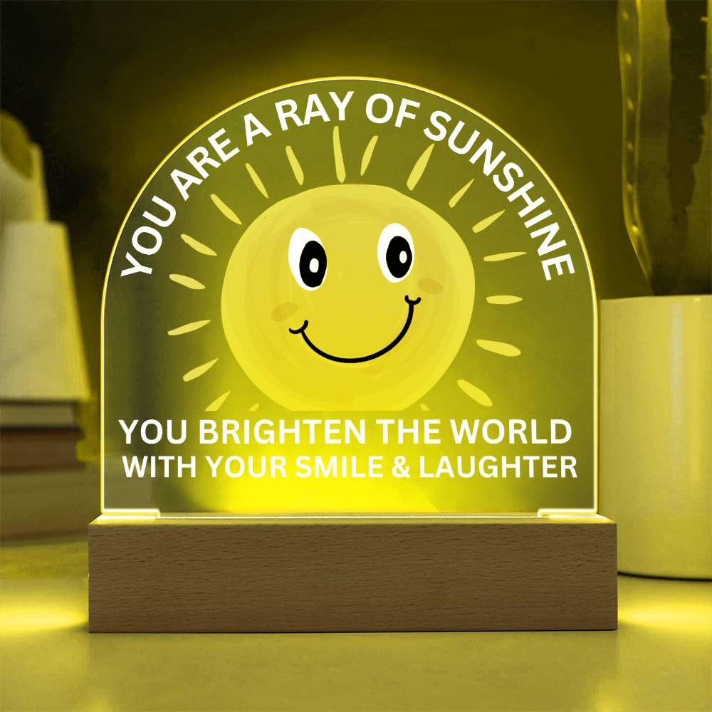 Sponsor-A-Smile Give a Smile and Donate a Smile, Acrylic Plaque with Lighted Base