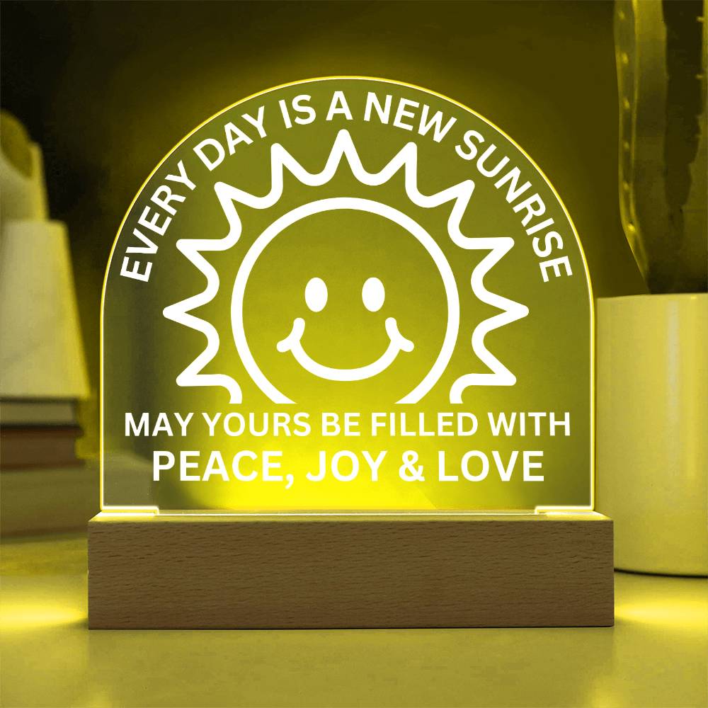 Sponsor-A-Smile Give a Smile and Donate a Smile, Acrylic Plaque with Lighted Base