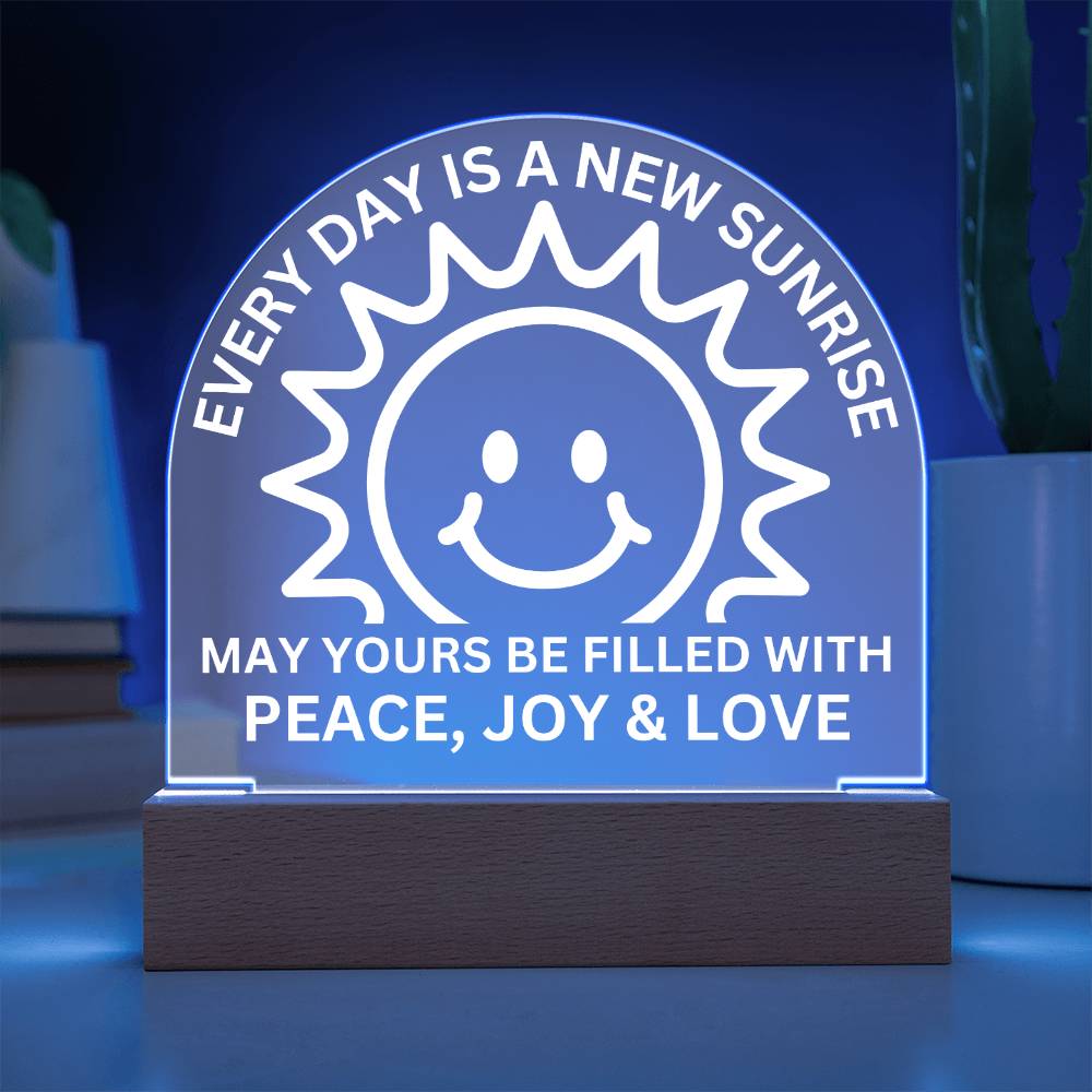 Sponsor-A-Smile Give a Smile and Donate a Smile, Acrylic Plaque with Lighted Base