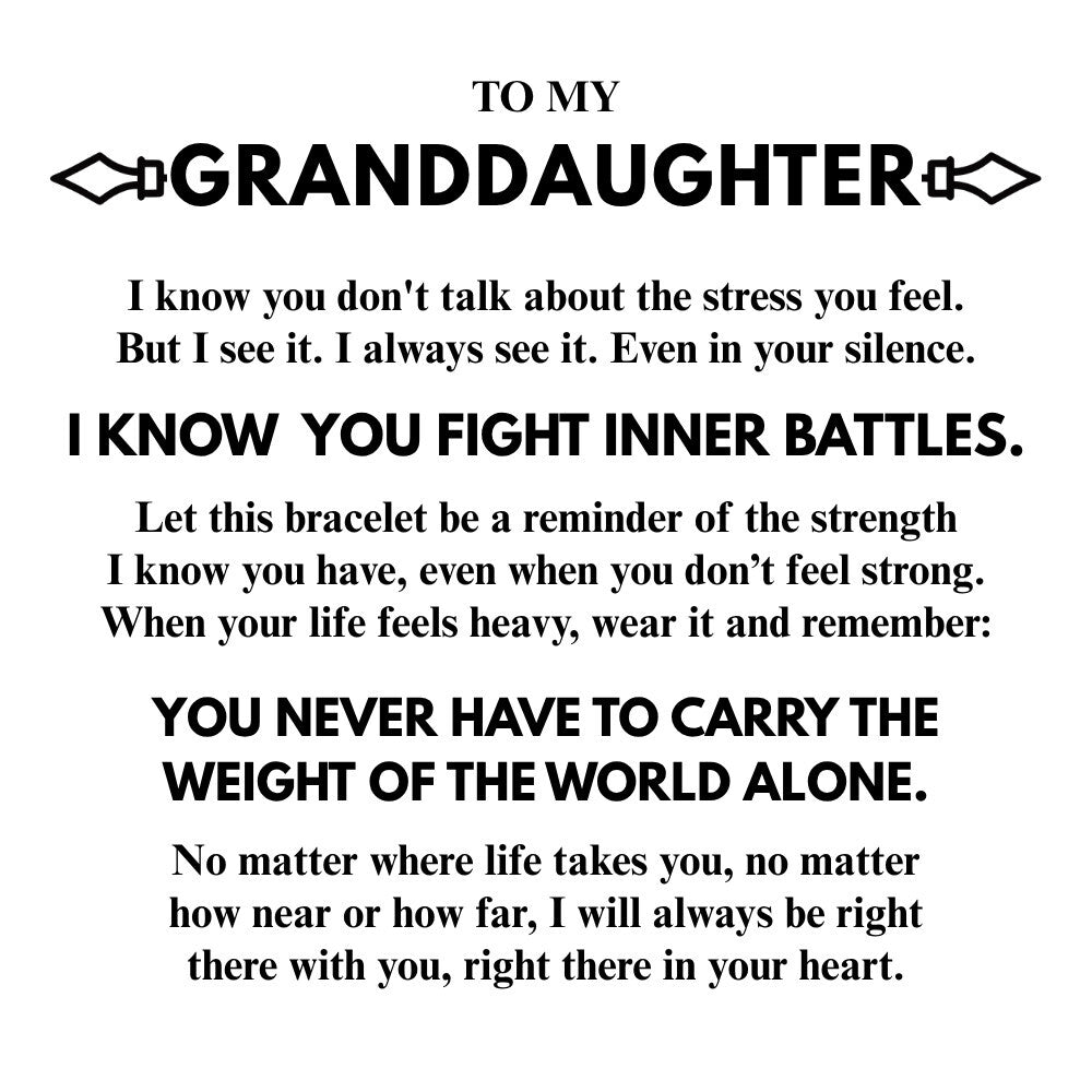 To My Granddaughter "I know you..." Personalized Cuff Bracelet With Free Engraving