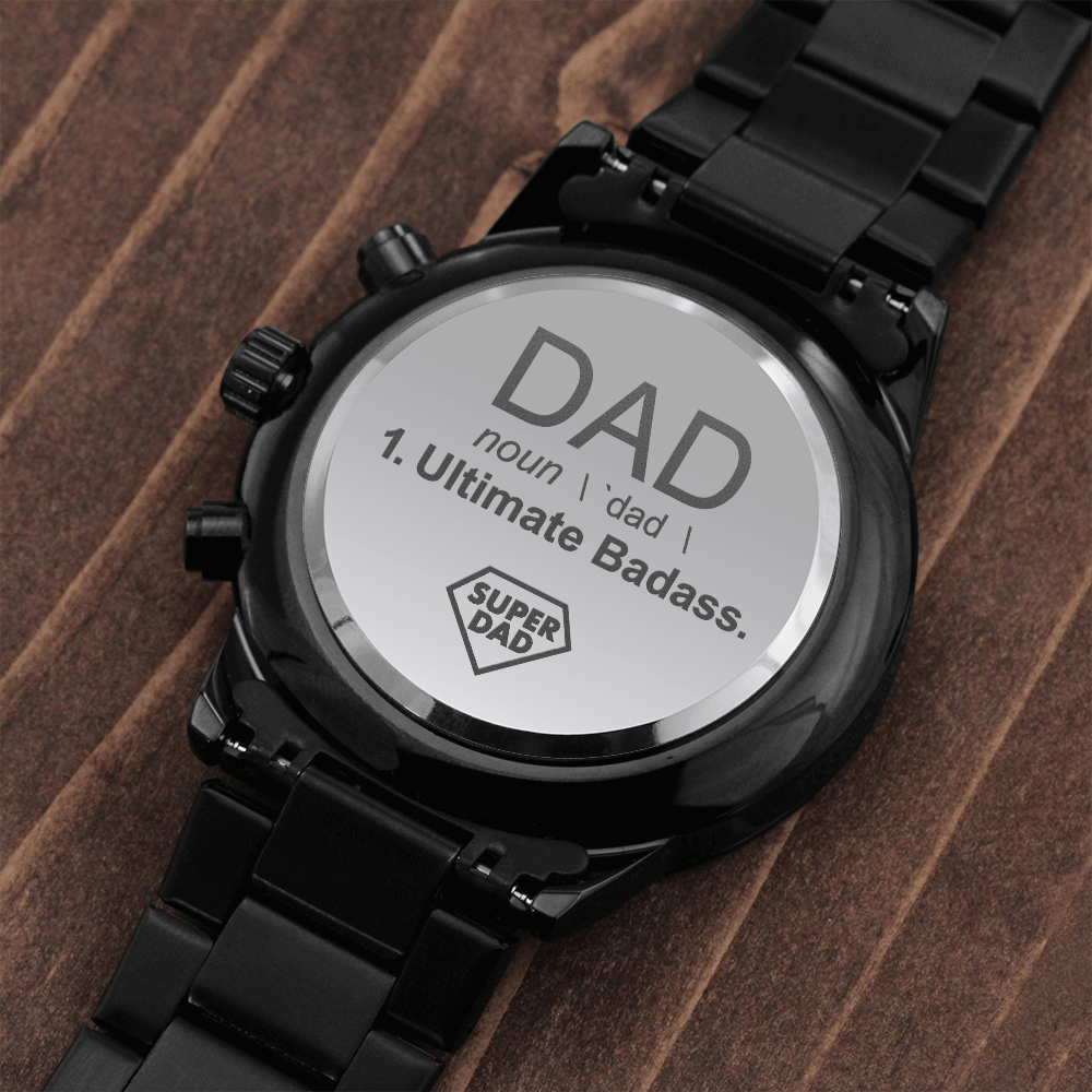 Ultimate Super Dad Engraved Chronograph Watch