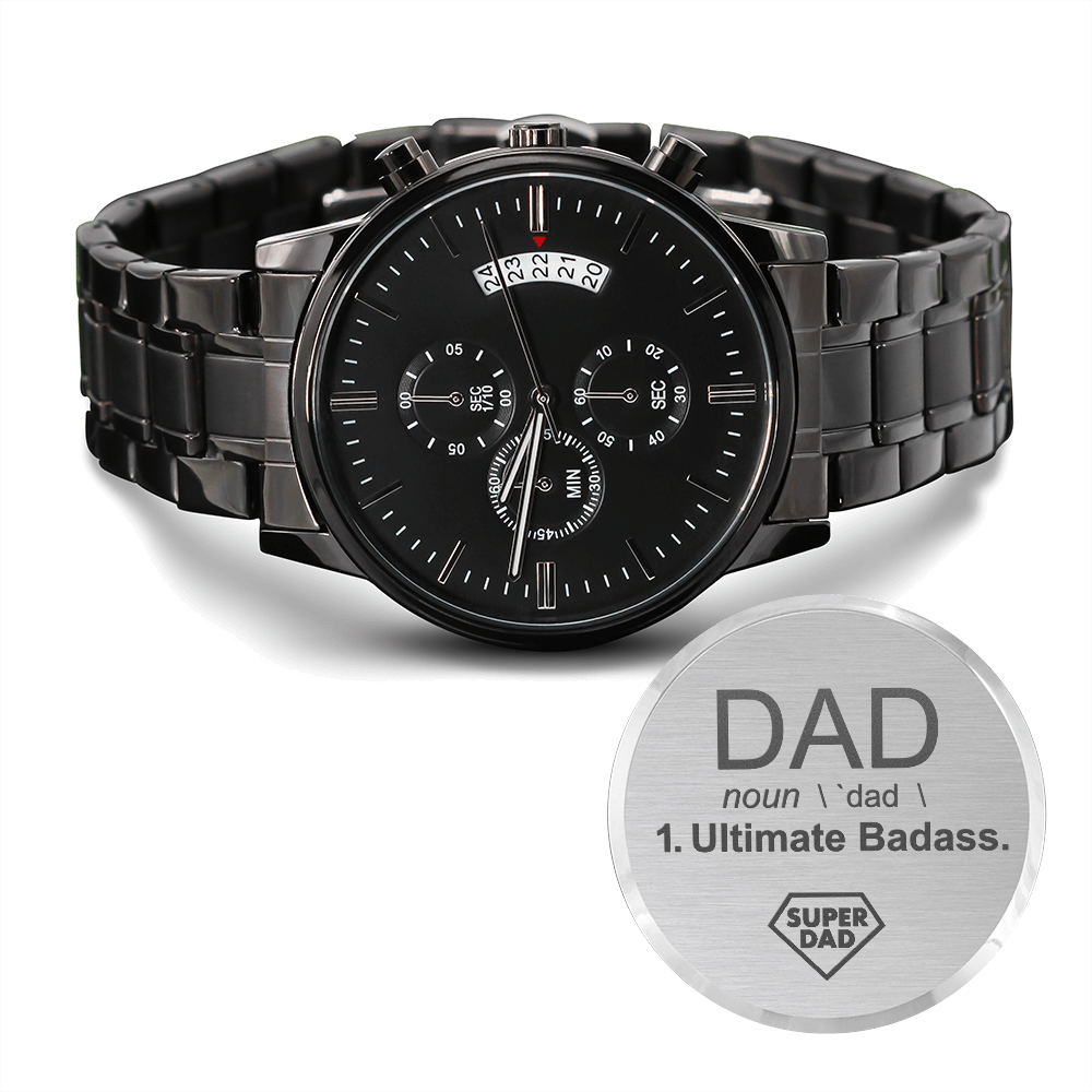 Ultimate Super Dad Engraved Chronograph Watch