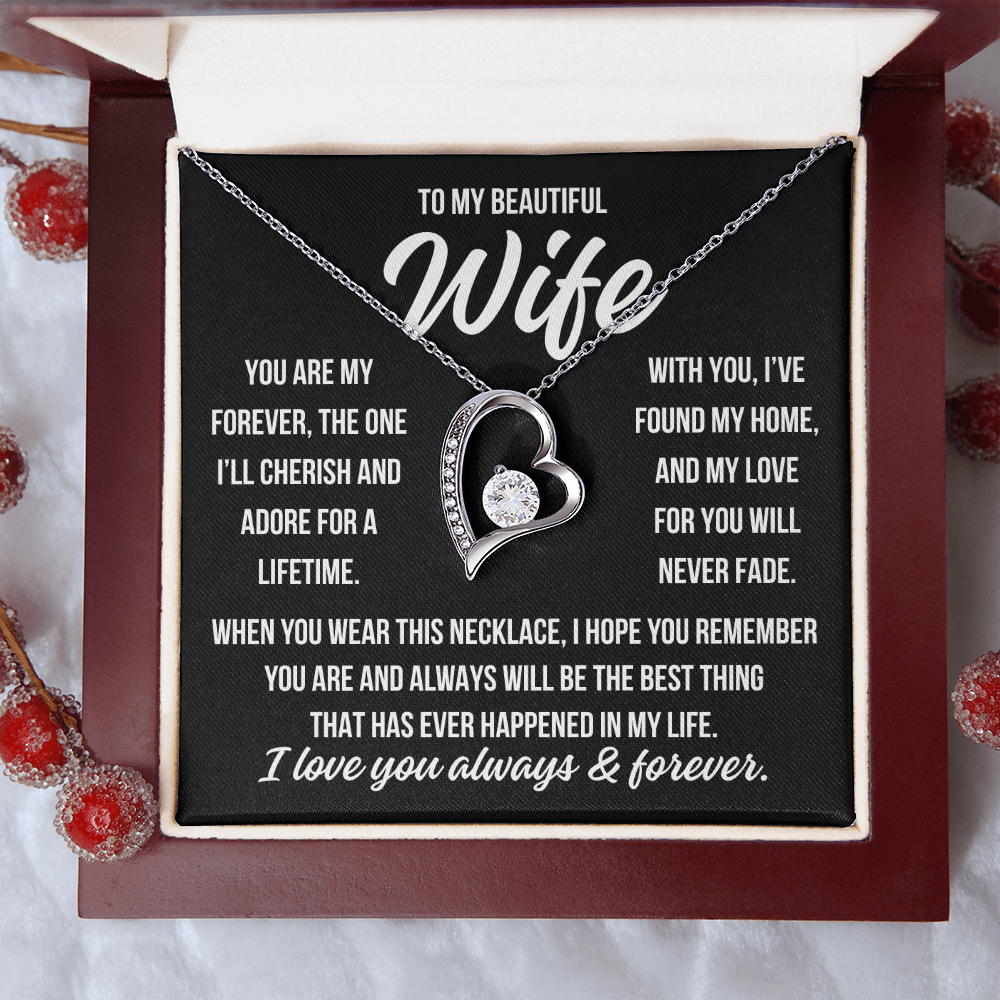 To My Wife "You are my..." Forever Love Necklace With Lighted Luxury Box