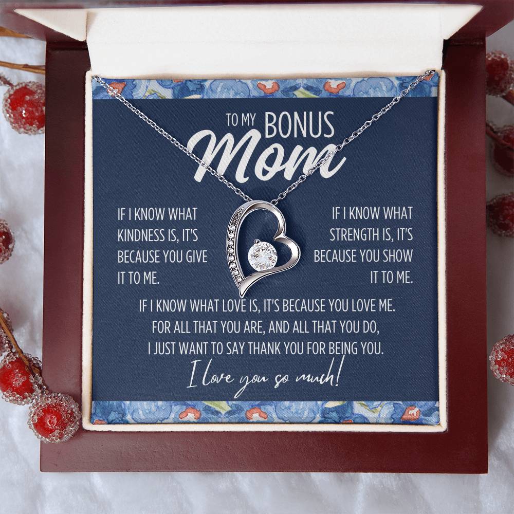 To My Bonus Mom"If I know..." Forever Love Necklace