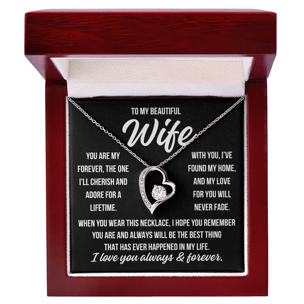 To My Wife "You are my..." Forever Love Necklace With Lighted Luxury Box