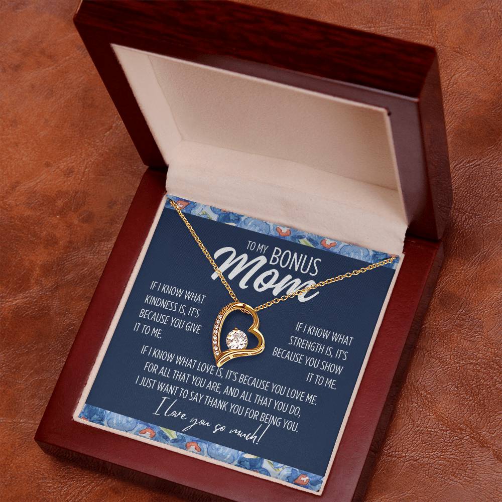 To My Bonus Mom"If I know..." Forever Love Necklace