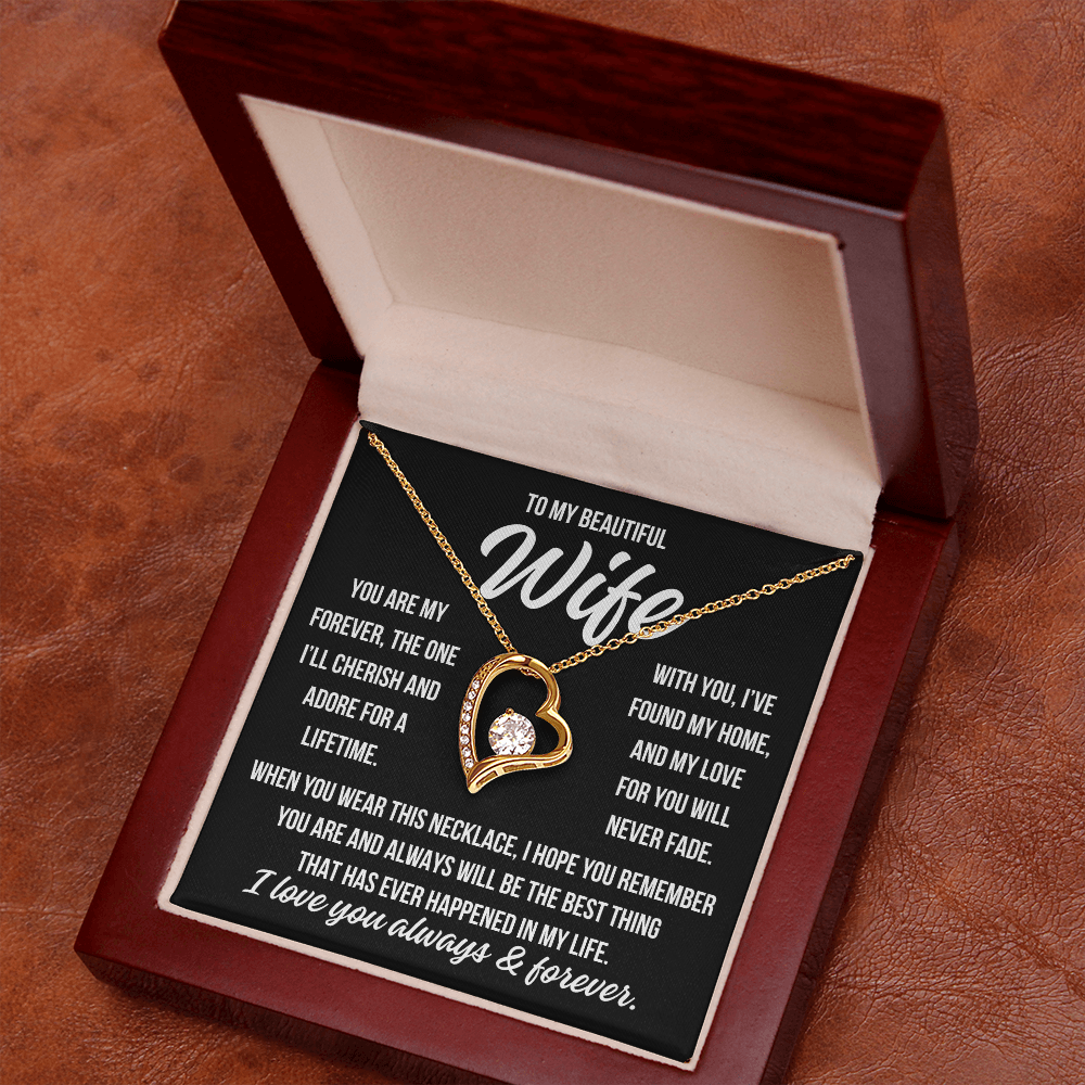To My Wife "You are my..." Forever Love Necklace With Lighted Luxury Box