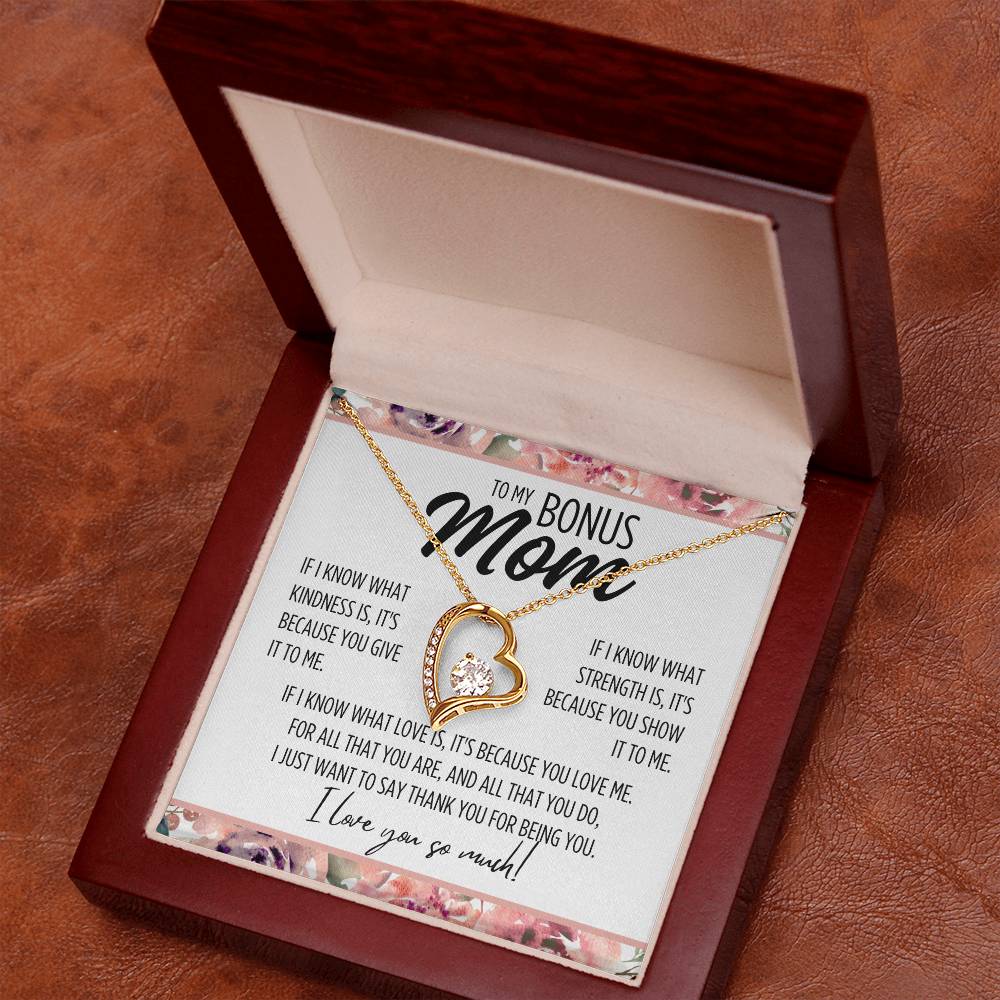 To My Bonus Mom"If I know..." Forever Love Necklace