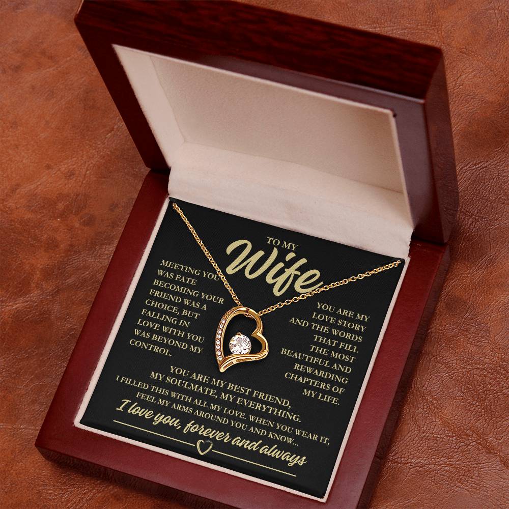 To My Wife "Meeting you was fate..." Forever Love Necklace