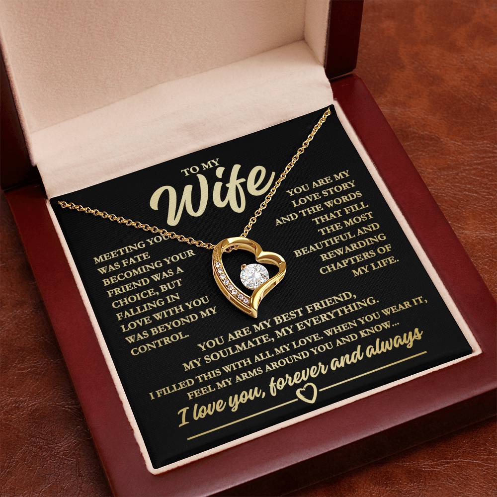To My Wife "Meeting you was fate..." Forever Love Necklace