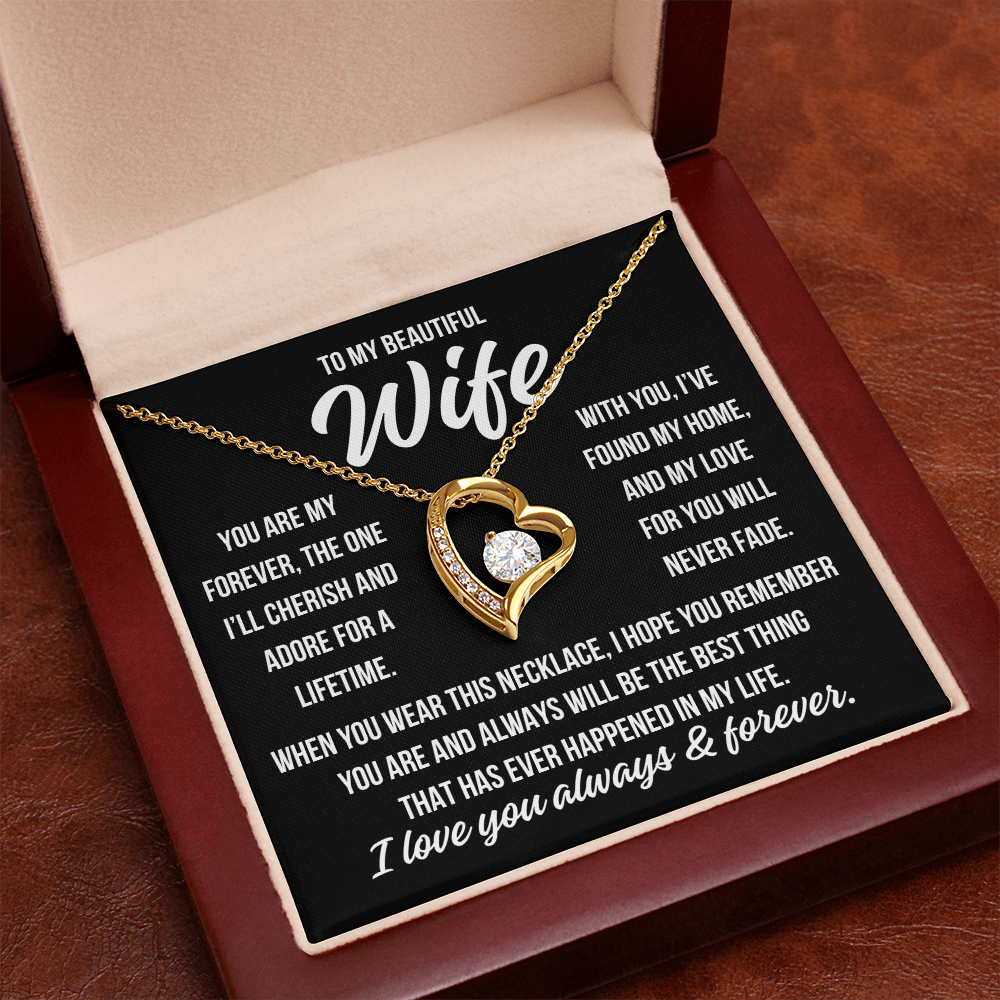 To My Wife "You are my..." Forever Love Necklace With Lighted Luxury Box