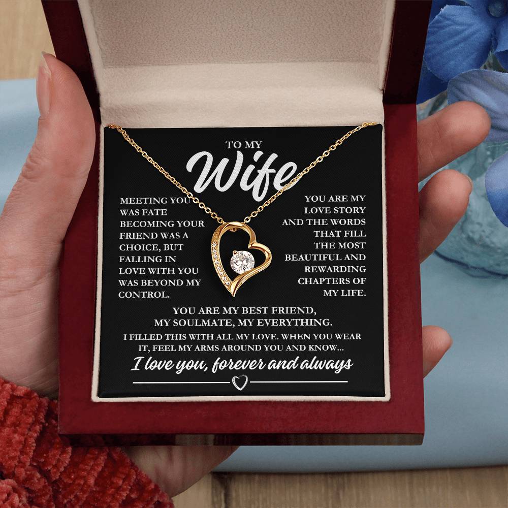 To My Wife "Meeting you was fate..." Forever Love Necklace
