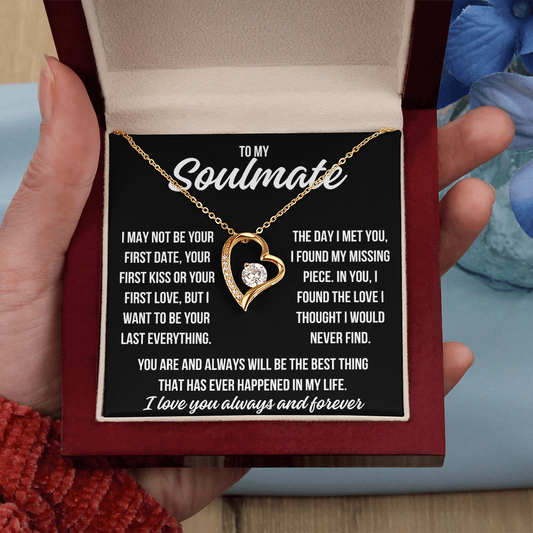 To My Soulmate "I may not be..." Forever Love Necklace With Lighted Luxury Box