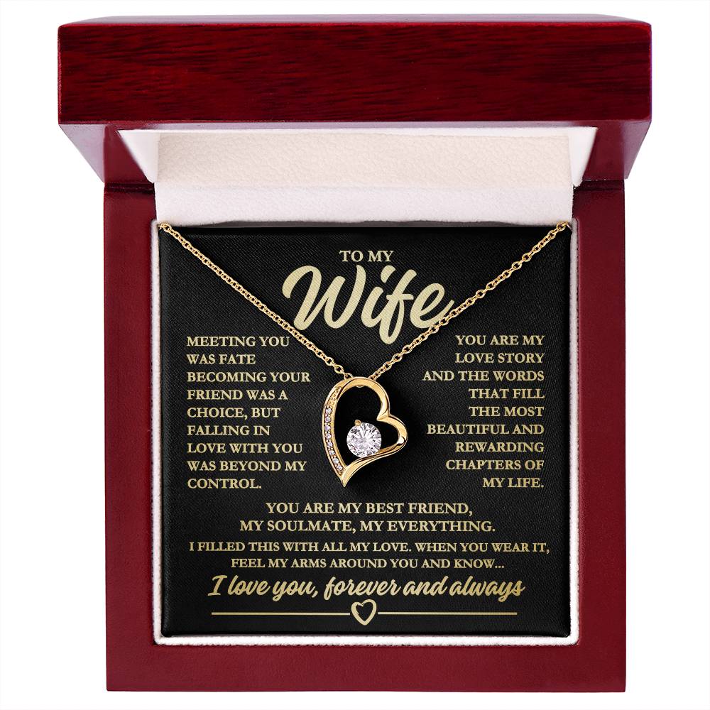 To My Wife "Meeting you was fate..." Forever Love Necklace