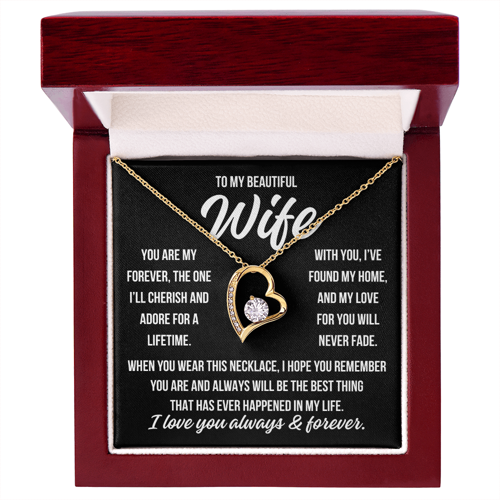 To My Wife "You are my..." Forever Love Necklace With Lighted Luxury Box