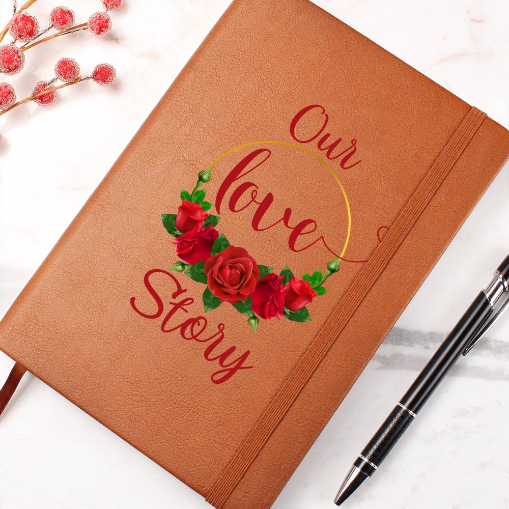 Our Love Story Vegan Leather Wedding Journal