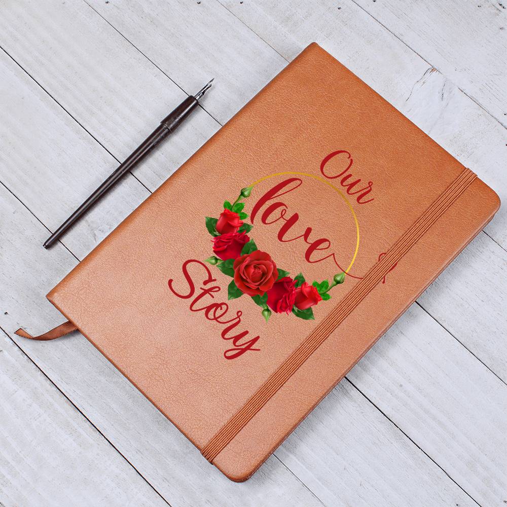 Our Love Story Vegan Leather Wedding Journal