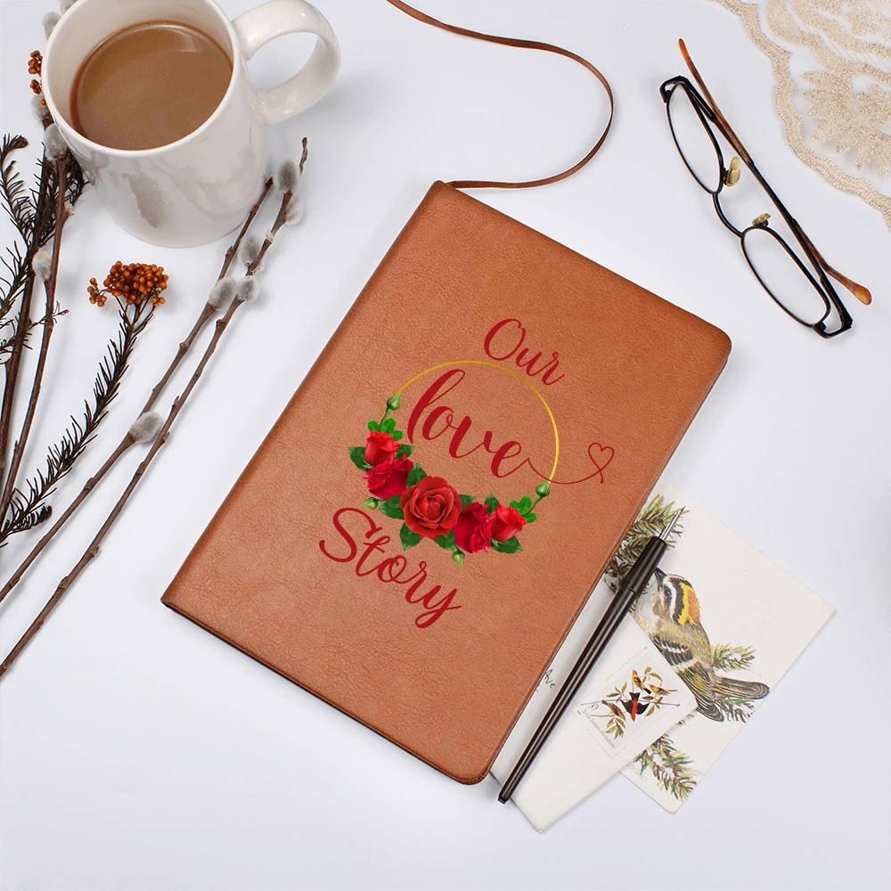 Our Love Story Vegan Leather Wedding Journal