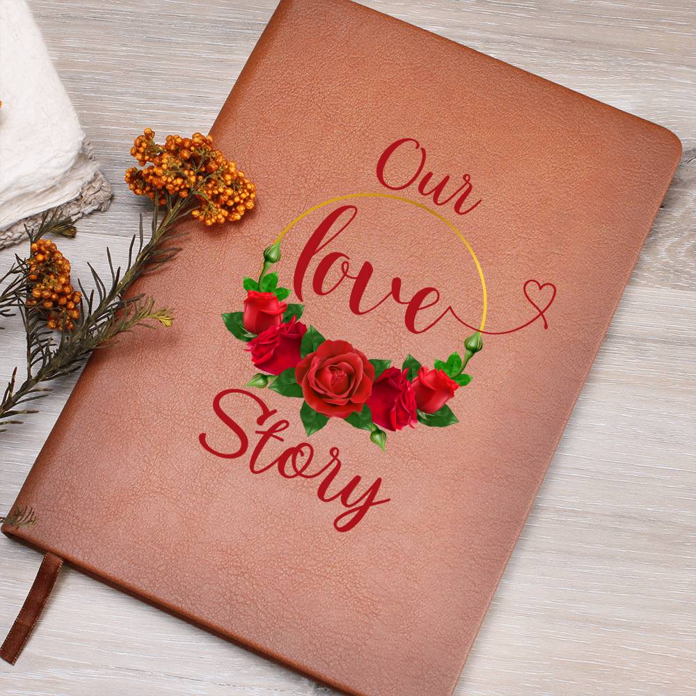 Our Love Story Vegan Leather Wedding Journal