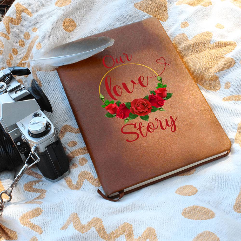 Our Love Story Vegan Leather Wedding Journal