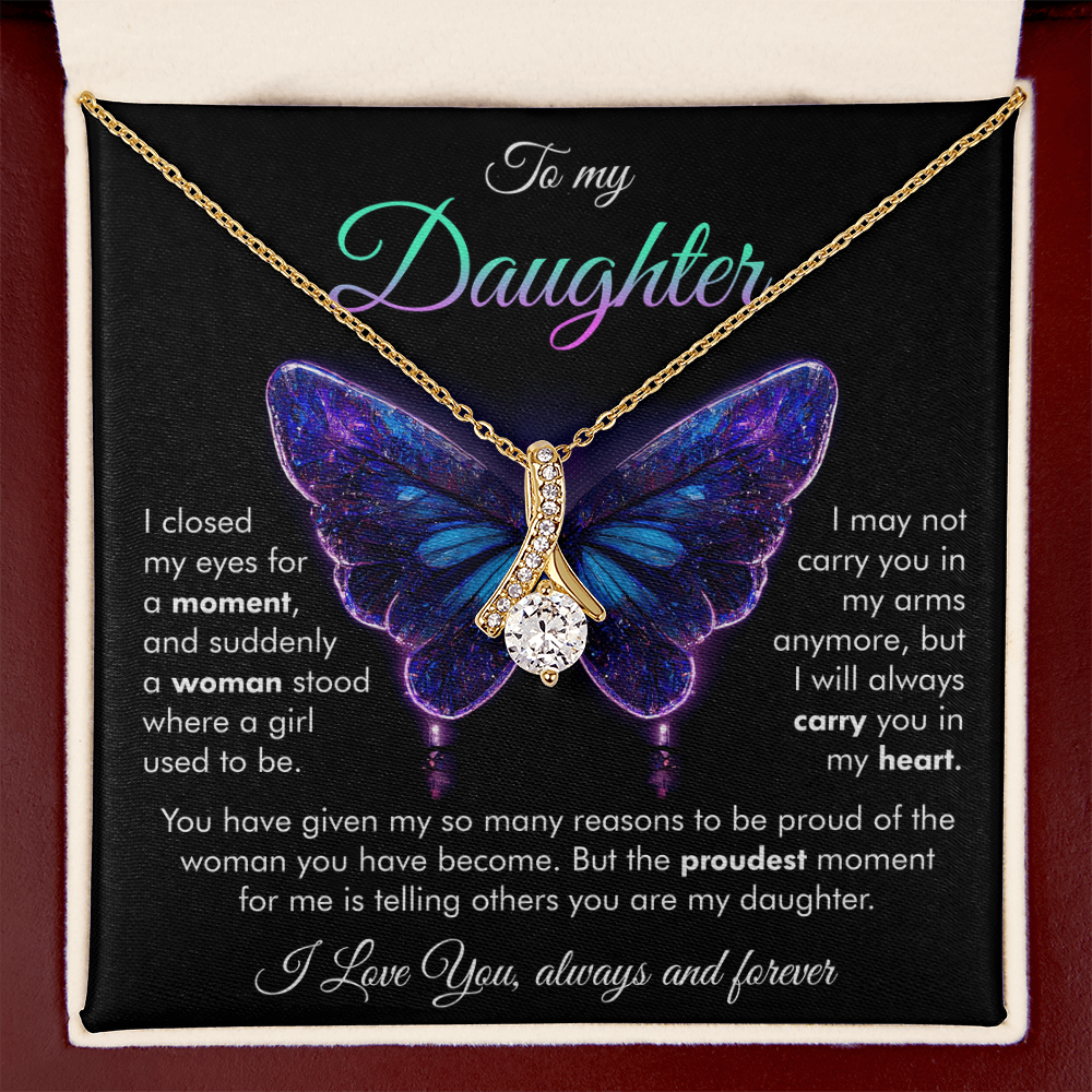 To My Daughter "I closed my eyes..." Zirconia Crystal Alluring Beauty, view 4