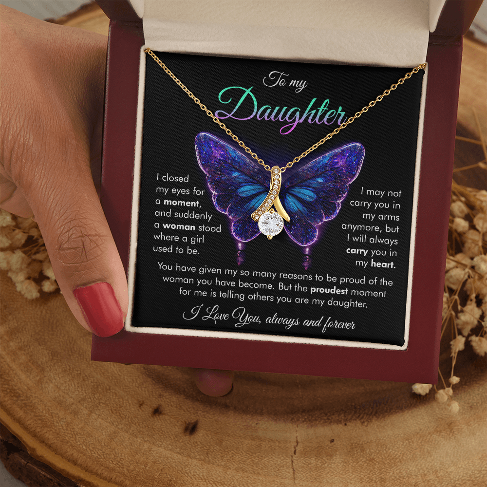 To My Daughter "I closed my eyes..." Zirconia Crystal Alluring Beauty, view 6