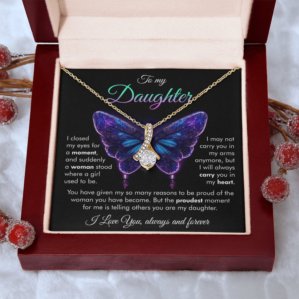 To My Daughter "I closed my eyes..." Zirconia Crystal Alluring Beauty, view 5