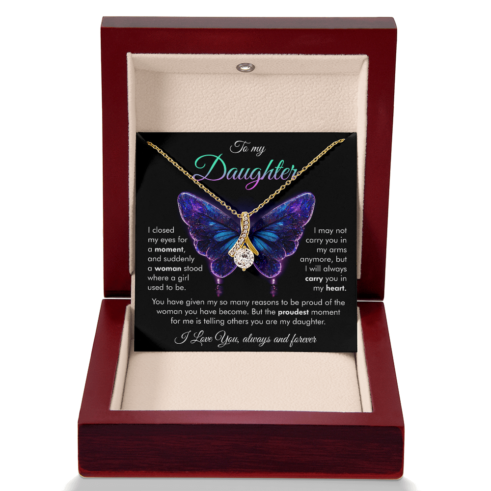 To My Daughter "I closed my eyes..." Zirconia Crystal Alluring Beauty, view 7