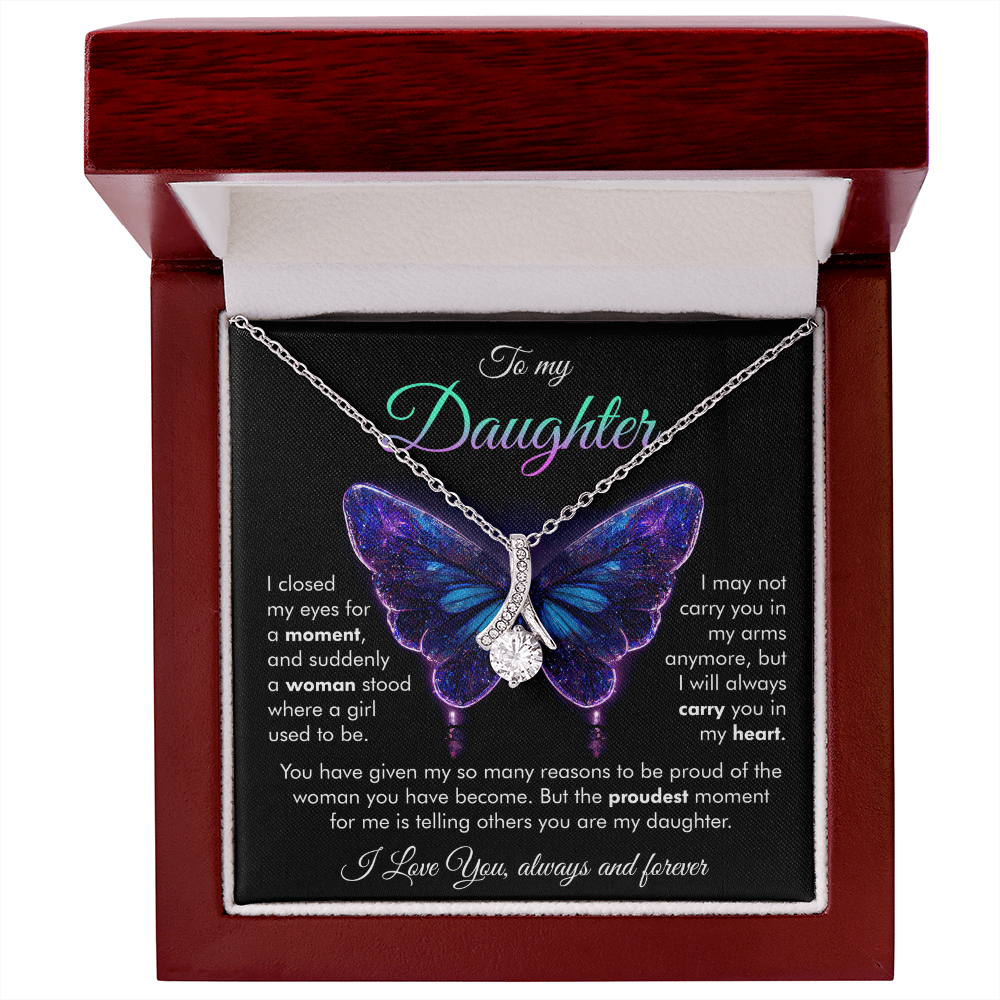 To My Daughter "I closed my eyes..." Zirconia Crystal Alluring Beauty