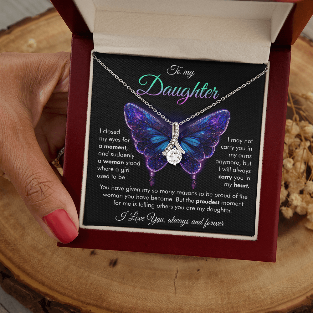 To My Daughter "I closed my eyes..." Zirconia Crystal Alluring Beauty, view 2