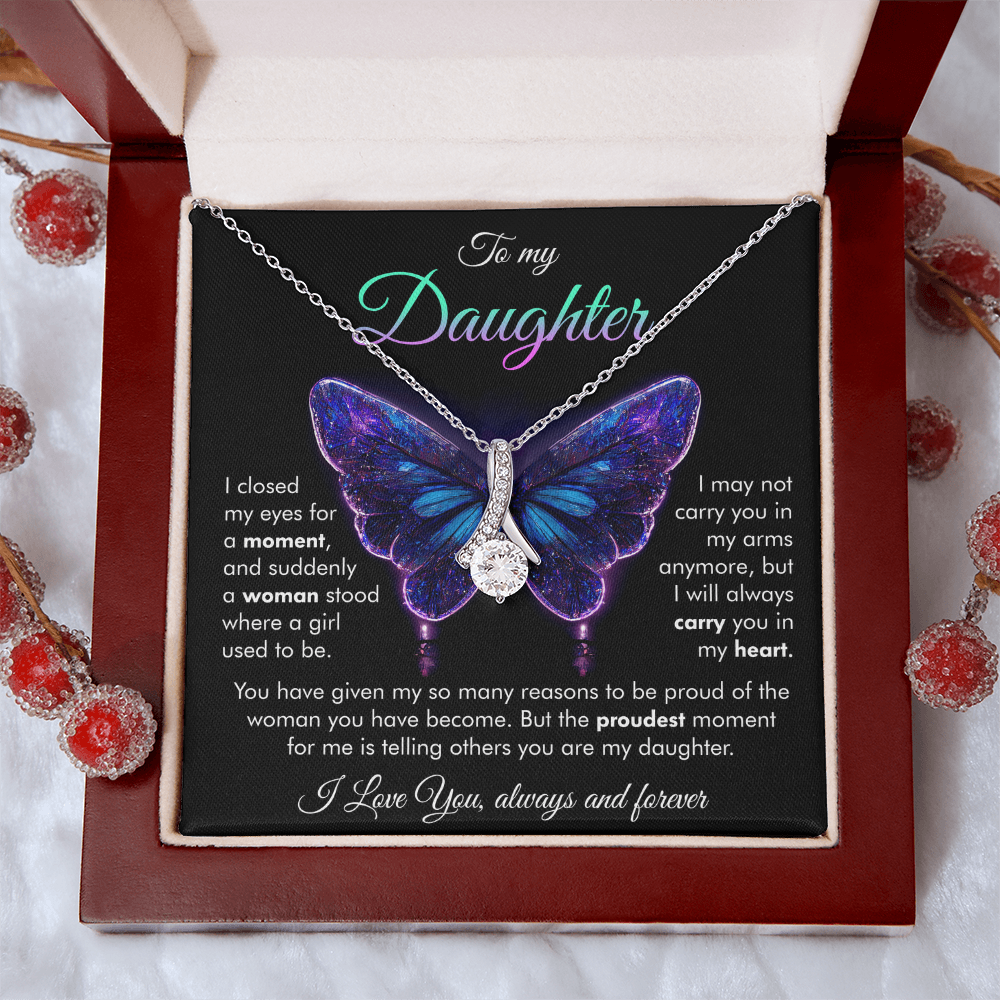 To My Daughter "I closed my eyes..." Zirconia Crystal Alluring Beauty, view 3