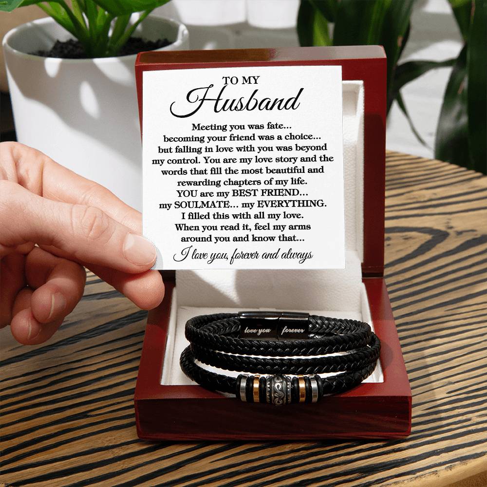 To My Husband "Meeting you was fate..." Love You Forever Bracelet