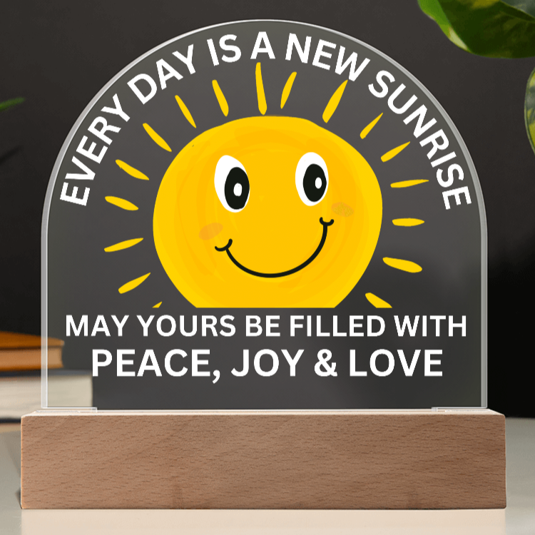 Sponsor-A-Smile & We'll Ship A Smile to Elderly Moms & Dads In Nursing Homes | Lighted Acrylic Plaque Nightlight