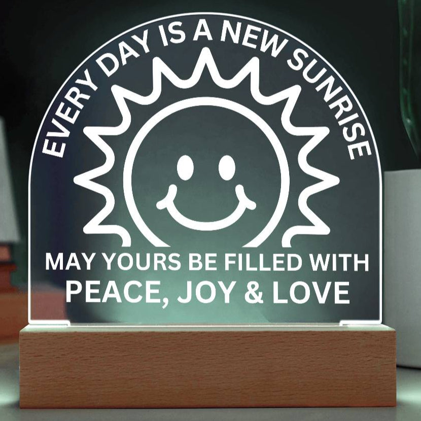 Sponsor-A-Smile Give a Smile and Donate a Smile, Acrylic Plaque with Lighted Base